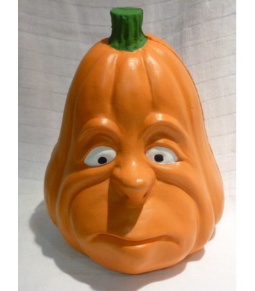 deco- halloween hoofd oranje