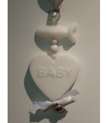 zeepketting baby hart en visje