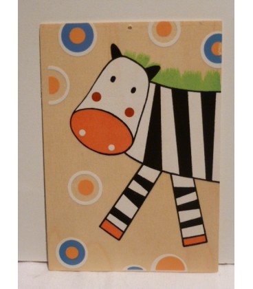 Houten kaart - Zebra