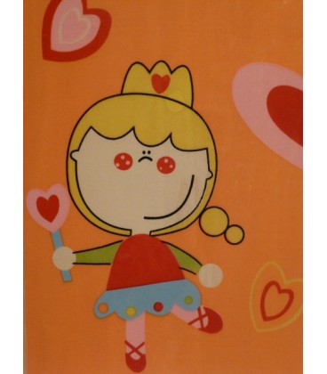 Houten kaart -oranje fee/meisje