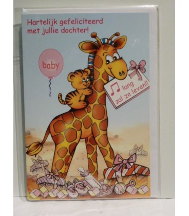 Kaart met girafje