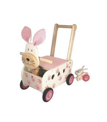 Loopwagen / duwwagen konijn
