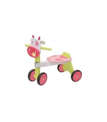 Houten loopfiets koe roze - Ukkie Shop Home, & Kids