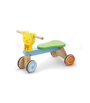 verliezen stijl wazig Houten loopfiets beer - 4 wielen - Babykadowinkel Ukkie Shop