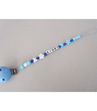 Speenketting blauw met naam