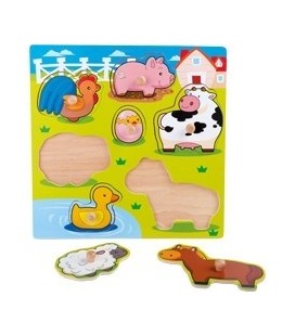 Schattige dieren houten puzzel