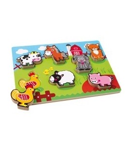 Boerderijdieren massieve puzzel