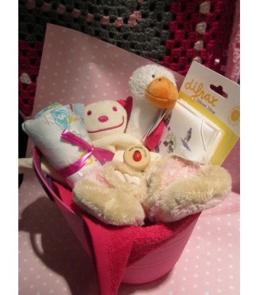 Girl Basket kraamcadeau roze