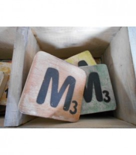 Scrabble letter M