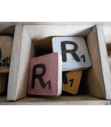 Scrabble letter R