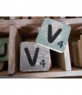 Scrabble letter V