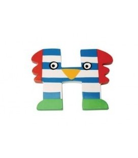 Houten Naamletter H