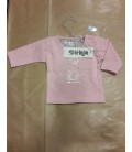 Baby shirt meisje roze konijn