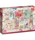 Jumbo puzzel 1000 stuks Flower stamps