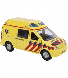 Ambulance met licht en geluid 14 cm