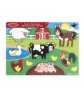 Puzzel houten knopjes boerderij 8 stuks