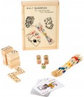 4-in-1 houten spellen doos