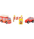 Brandweer set houten speelgoed