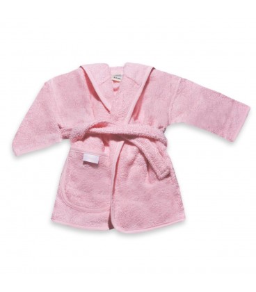 Badjas licht roze / baby roze 0-12 mnd