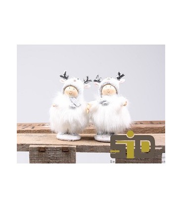 Kind kerst fluffy 6x4,5x10 cm