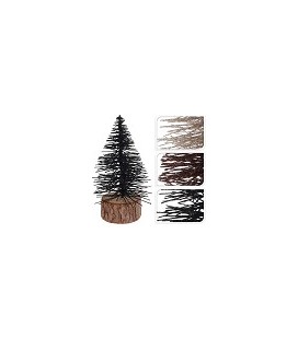Kerstboompje glitter 14 cm diverse kleuren