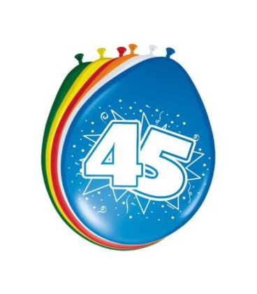 Cijferballon 45 jaar