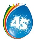 Cijferballon 45 jaar