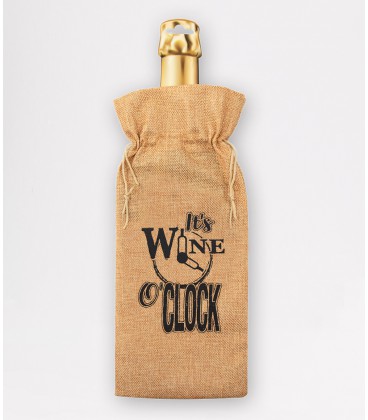 Bottle gift bag - it's wine o'clock