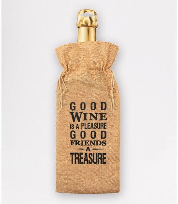 Bottle gift bag - good wine is a pleasure