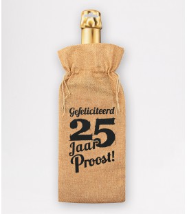 Bottle gift bag -  25 jaar