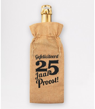 Bottle gift bag -  25 jaar