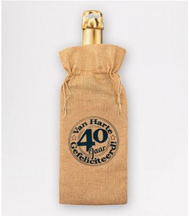 Bottle gift bag -  40 jaar