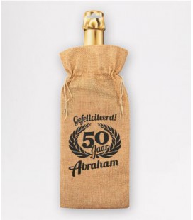 Bottle gift bag -  50 jaar abraham