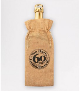 Bottle gift bag -  60 jaar