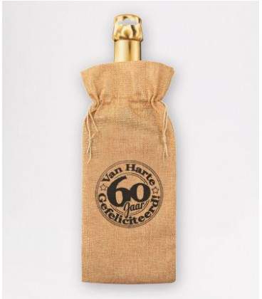 Bottle gift bag -  60 jaar