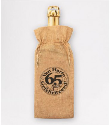 Bottle gift bag -  65 jaar