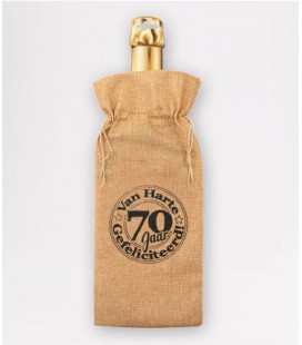 Bottle gift bag -  70 jaar