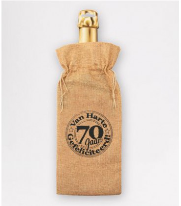 Bottle gift bag -  70 jaar