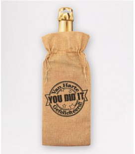 Bottle gift bag -  you did it