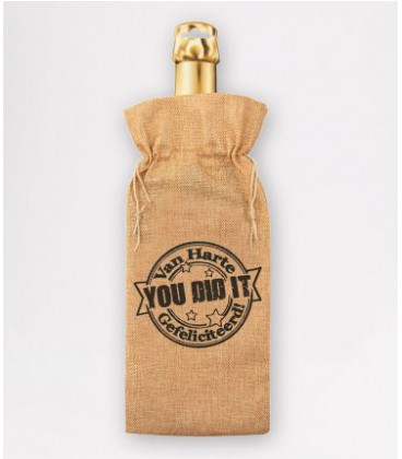 Bottle gift bag -  you did it