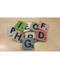Houten scrabble letters blokjes